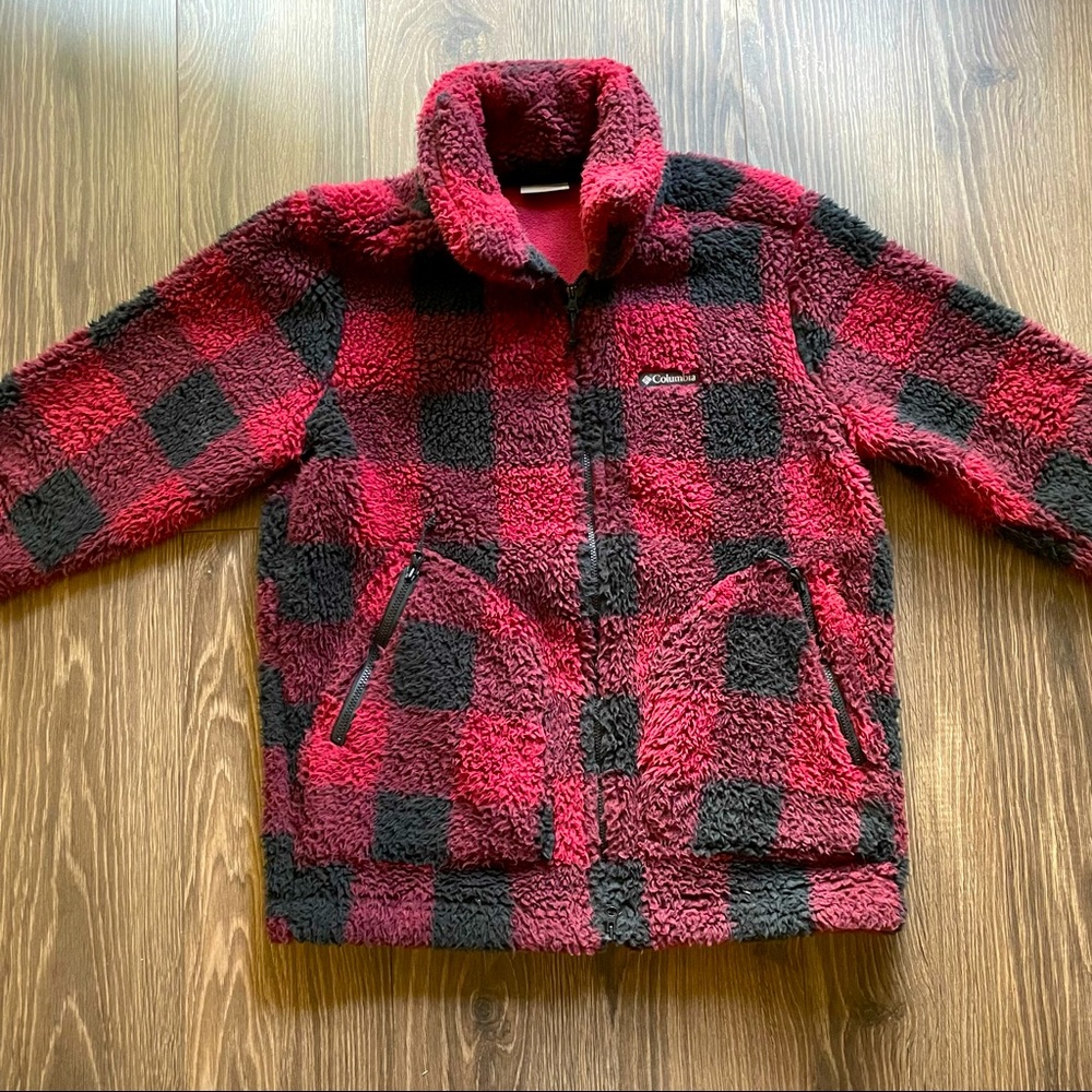 COLUMBIA Buffalo Plaid Sherpa Zip